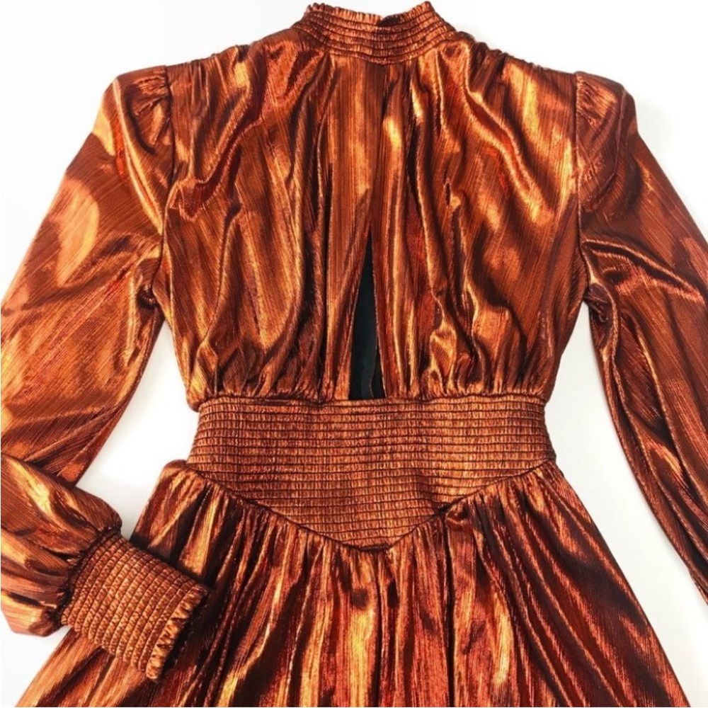 NWT Retrofete Melody Mini Dress in Rust XS - Picture 4 of 8